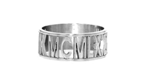 Sterling Silver Personalized Roman Numeral Ring