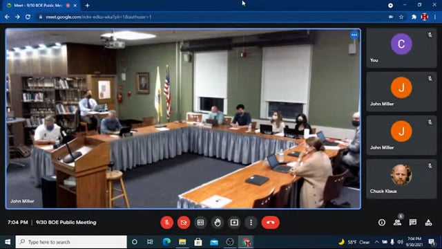Haddonfield BOE September 30, 2021 Regular Meeting