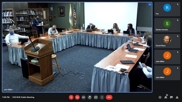 Haddonfield BOE September 23, 2021 Regular Meeting