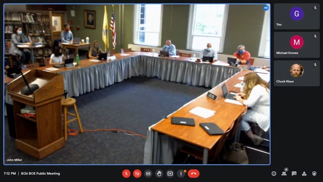 Haddonfield BOE August 26, 2021 Regular Meeting
