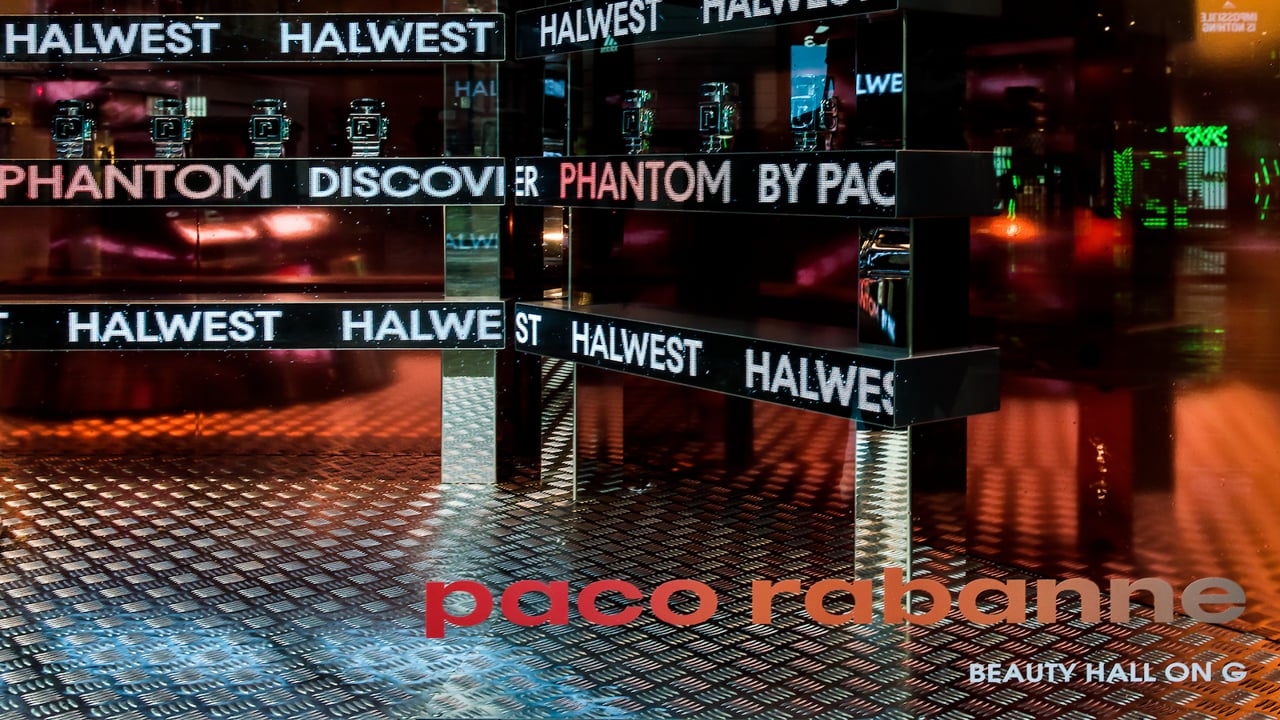 Interactive LED Tickers Paco Rabanne at Selfridges