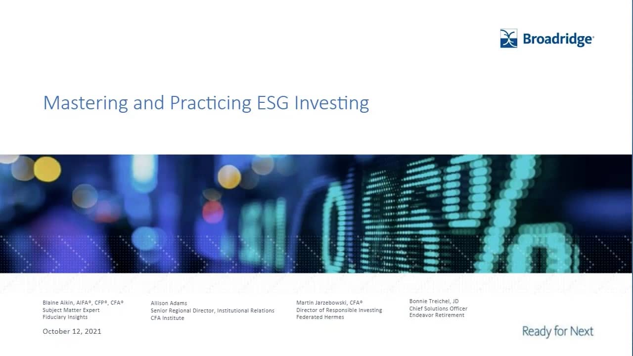 Mastering And Practicing ESG Investing FINAL mp4 On Vimeo