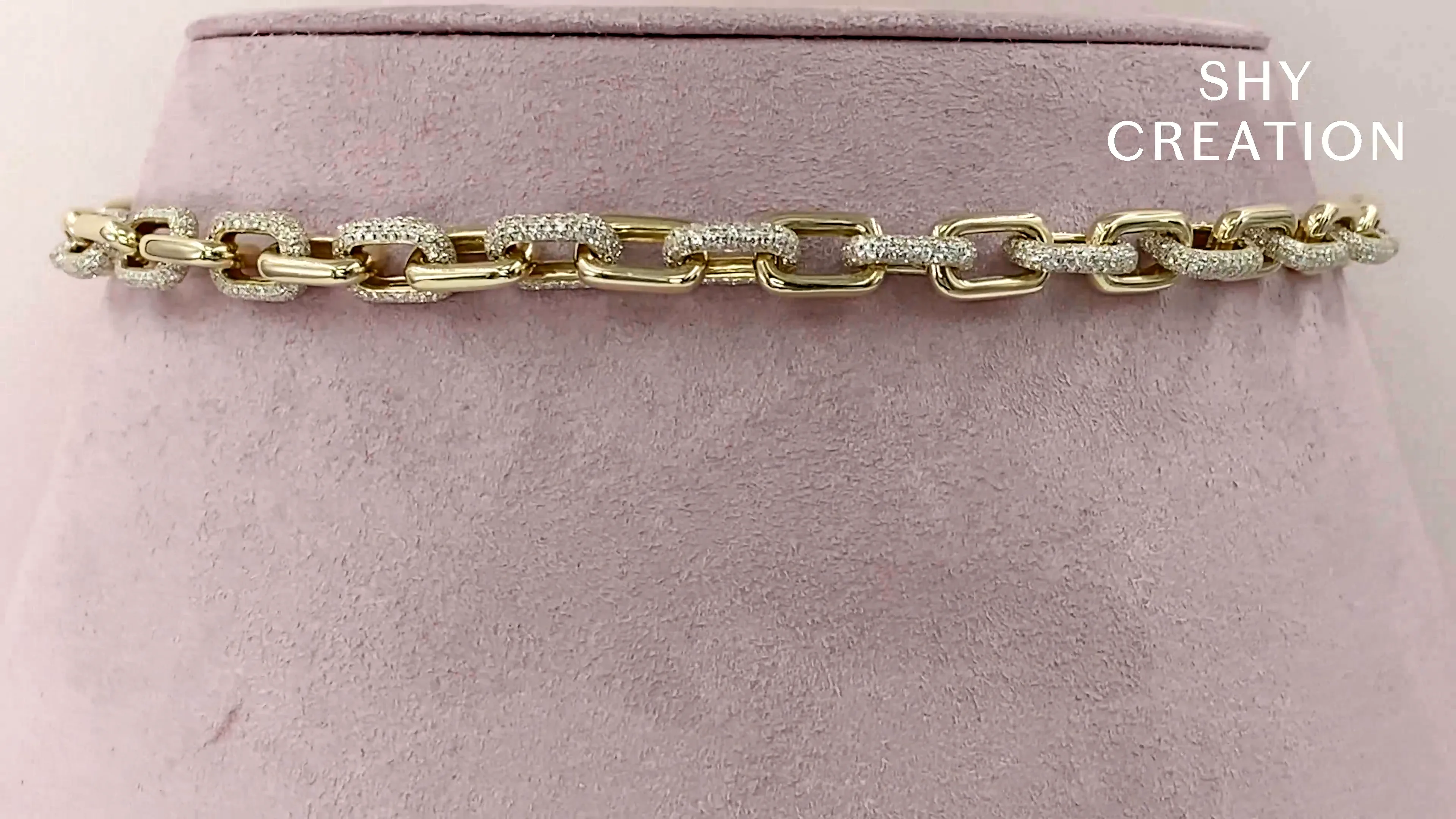 8.72CT DIAMOND PAVE LINK NECKLACE – Shy Creation 8.72CT DIAMOND PAVE LINK NECKLACE – Shy Creation