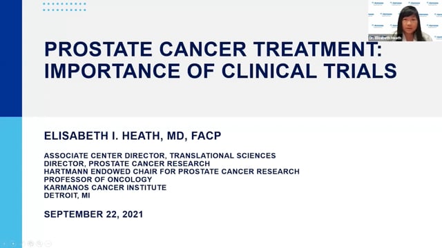 Elisabeth I. Heath, MD, FACP, Associate Center Director of Translational Sciences, Karmanos Cancer Institute discusses Prostate Cancer Treatments: The Importance of Clinical Trials