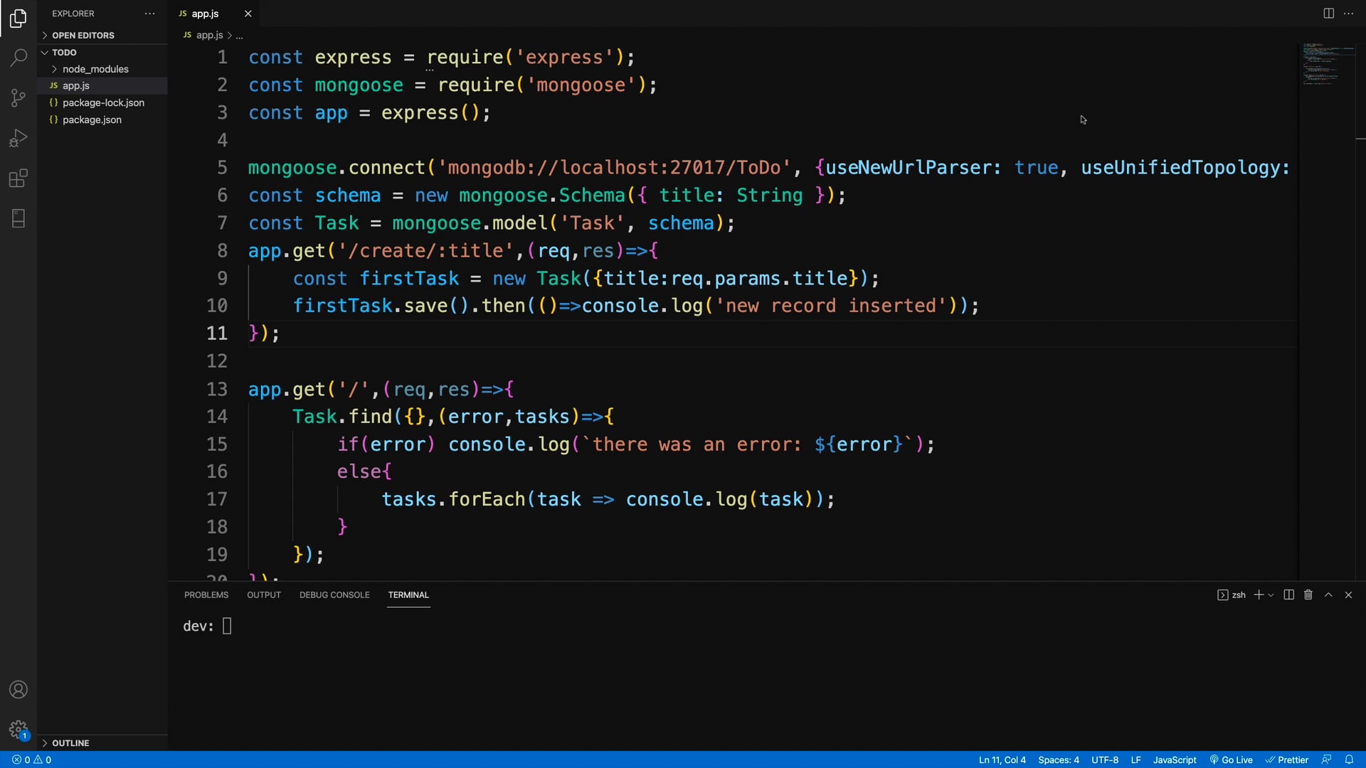 create views and install ejs on Vimeo