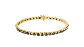 8.00 ct. t.w. Black Diamond Tennis Bracelet in 14kt Yellow Gold