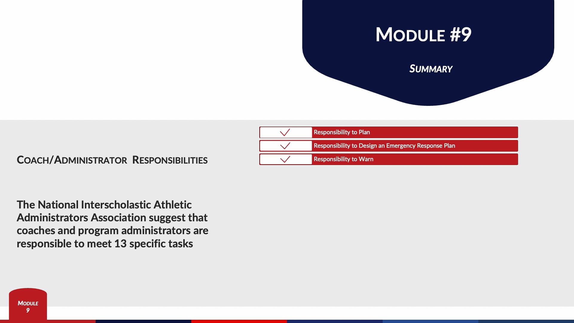 Module 9 - Summary