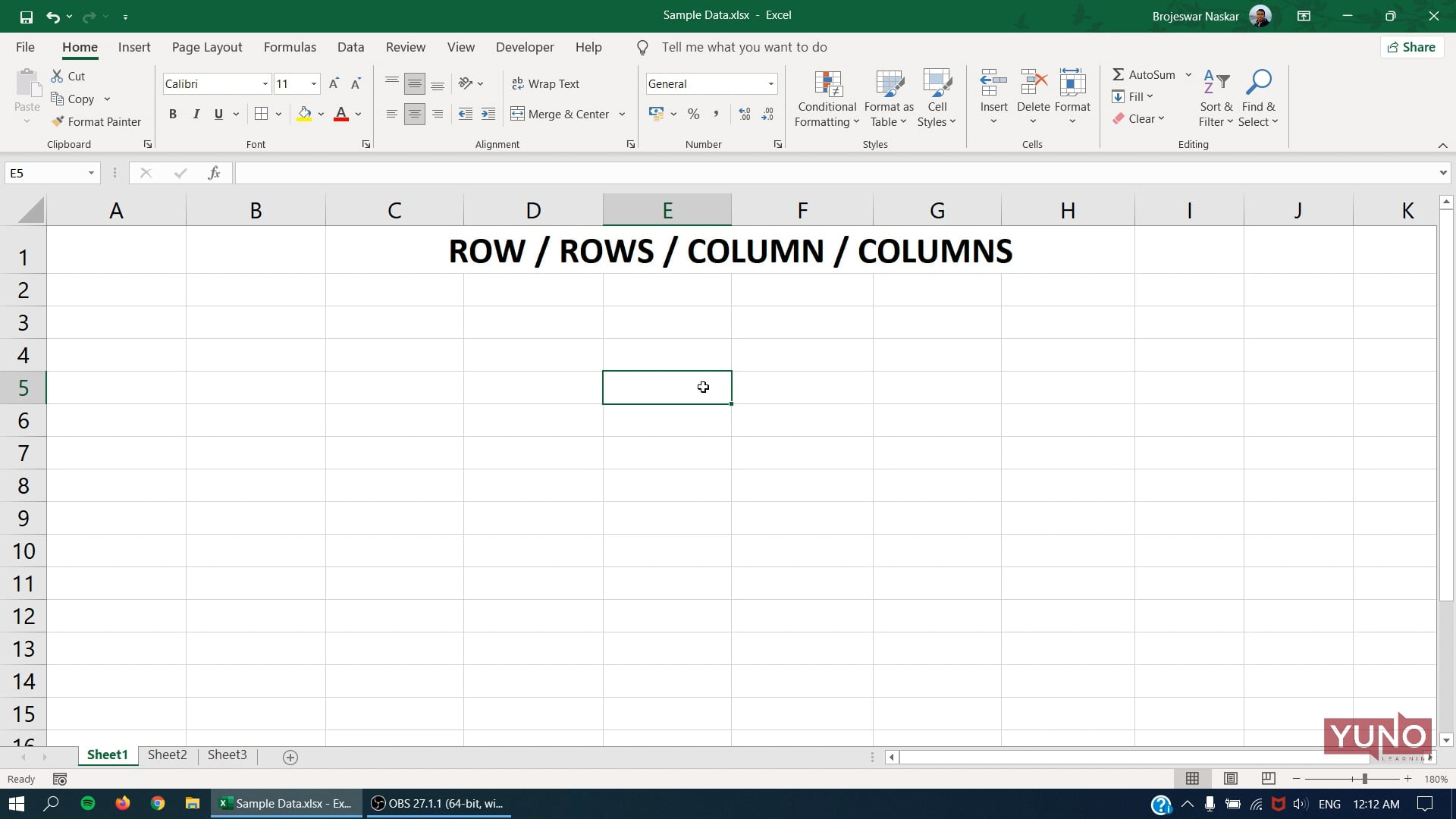 Excel: ROW, ROWS, COLUMN & COLUMNS Functions