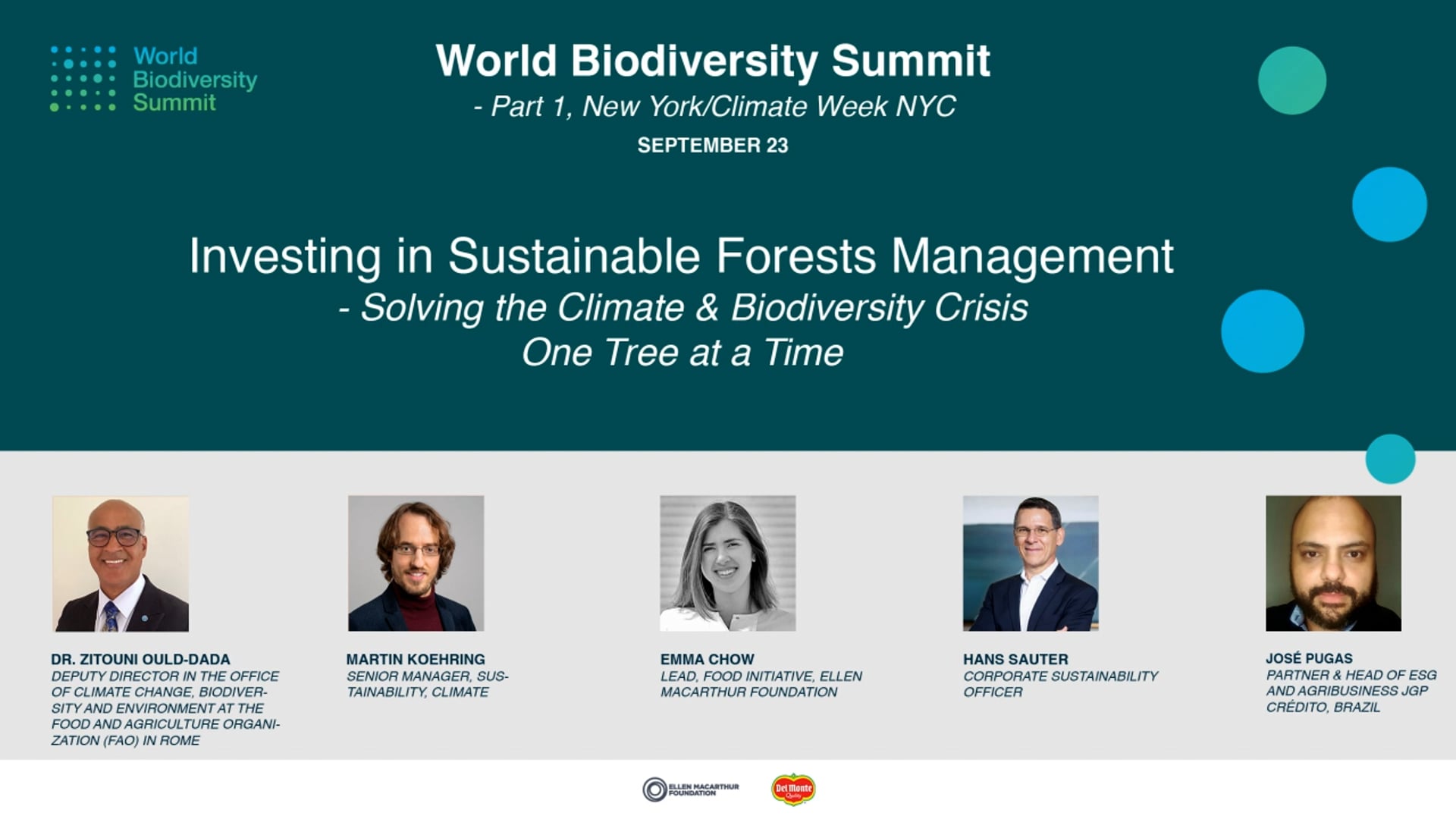 World Biodiversity Summit New York 2021