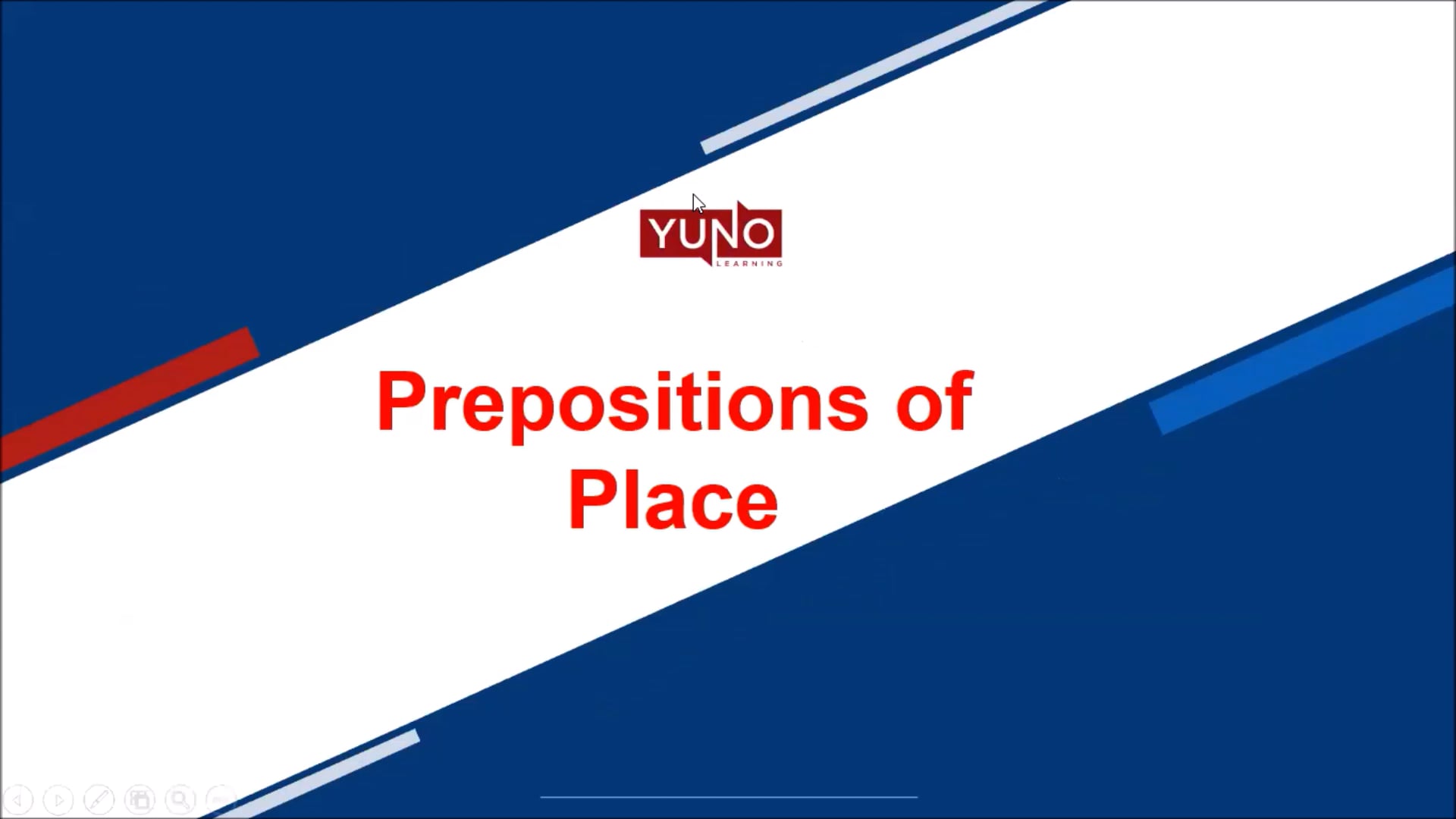 Prepositions of Place