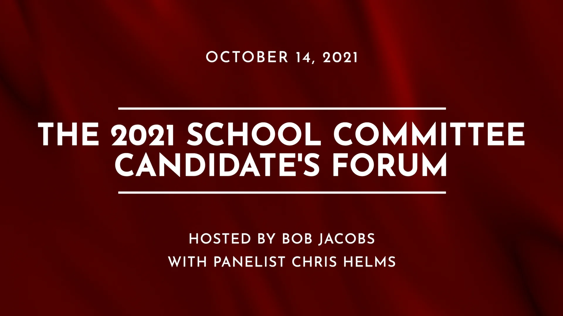 School Committee candidates agree on a lot during forum on MCAS