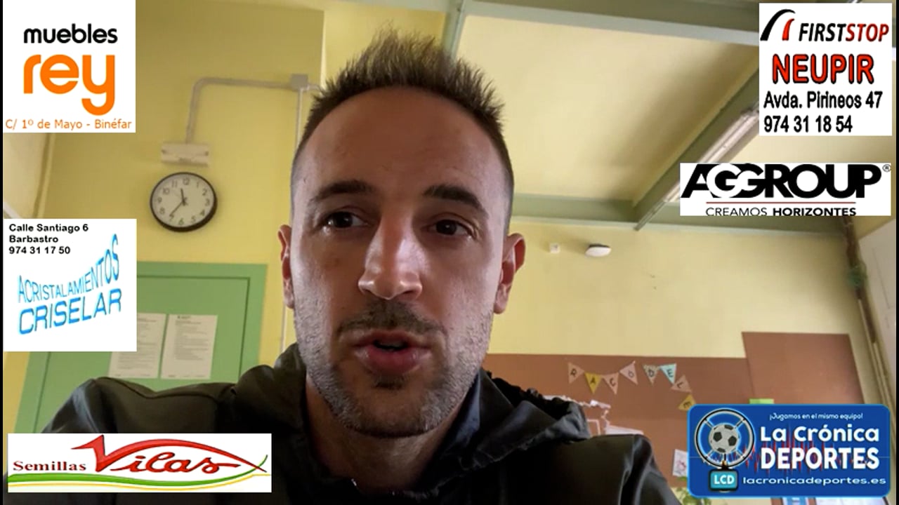 LA PREVIA / UD Biescas - CD Binéfar / DAVID GIMÉNEZ (Entrenador Binéfar) Jornada 7 / 3ª División