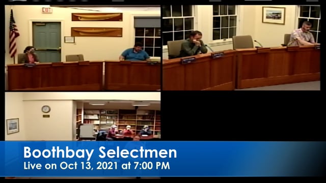 Boothbay Selectmen Oct 13, 2021