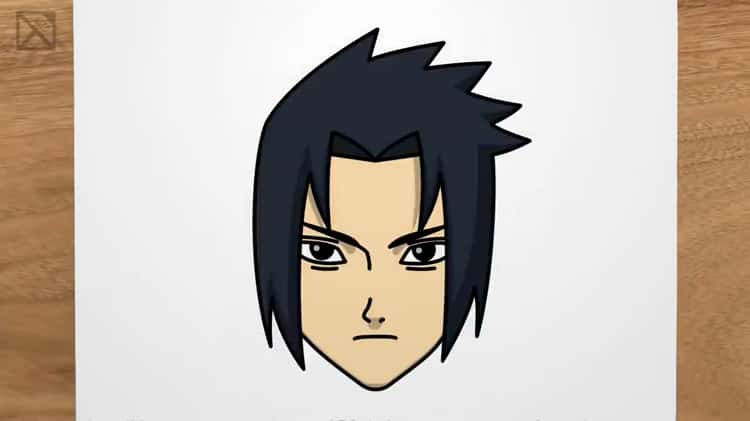 sasuke shippuden face drawing