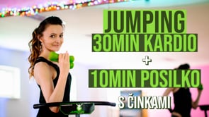 Jumping 30 min kardio & 10 min posilko s činkami (J58) | foto