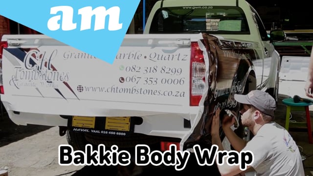 Bakkie Full Body Wrap by Vinyl Printed on Large Format Printer with UV Protection Lamination