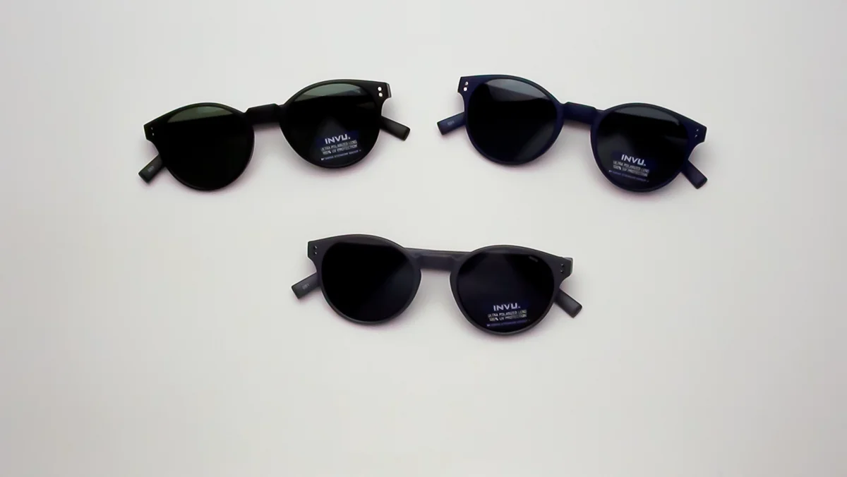 Чорні окуляри INVU B2234 A | Кругла форма | Polarized лінзи