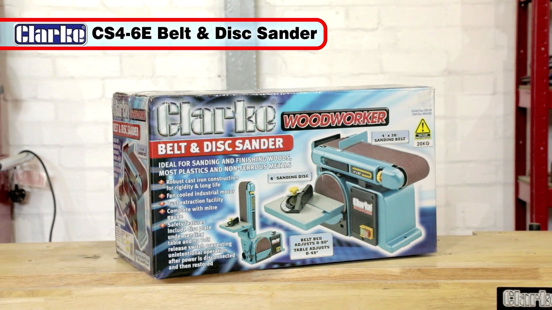 Clarke CS4 6E Belt Disc Sander 060611413