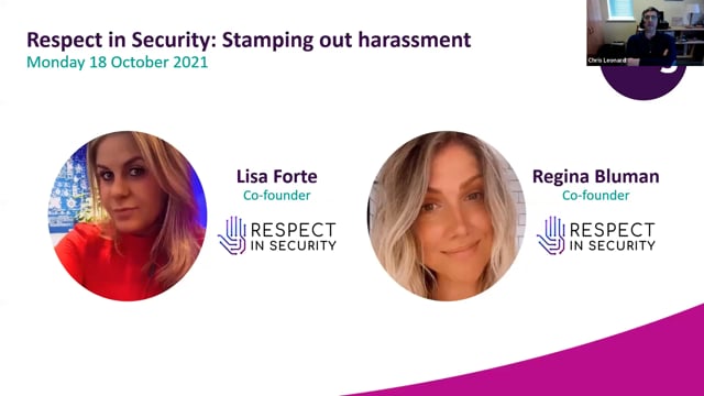 Monday 18 October 2021 - Respect in Security: Stamping out harassment