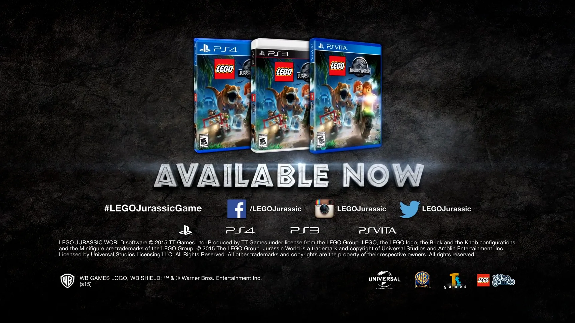 Lego jurassic world discount ps