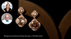 2.60 ct. t.w. Morganite and .41 ct. t.w. Diamond Drop Earrings in 14kt Rose Gold