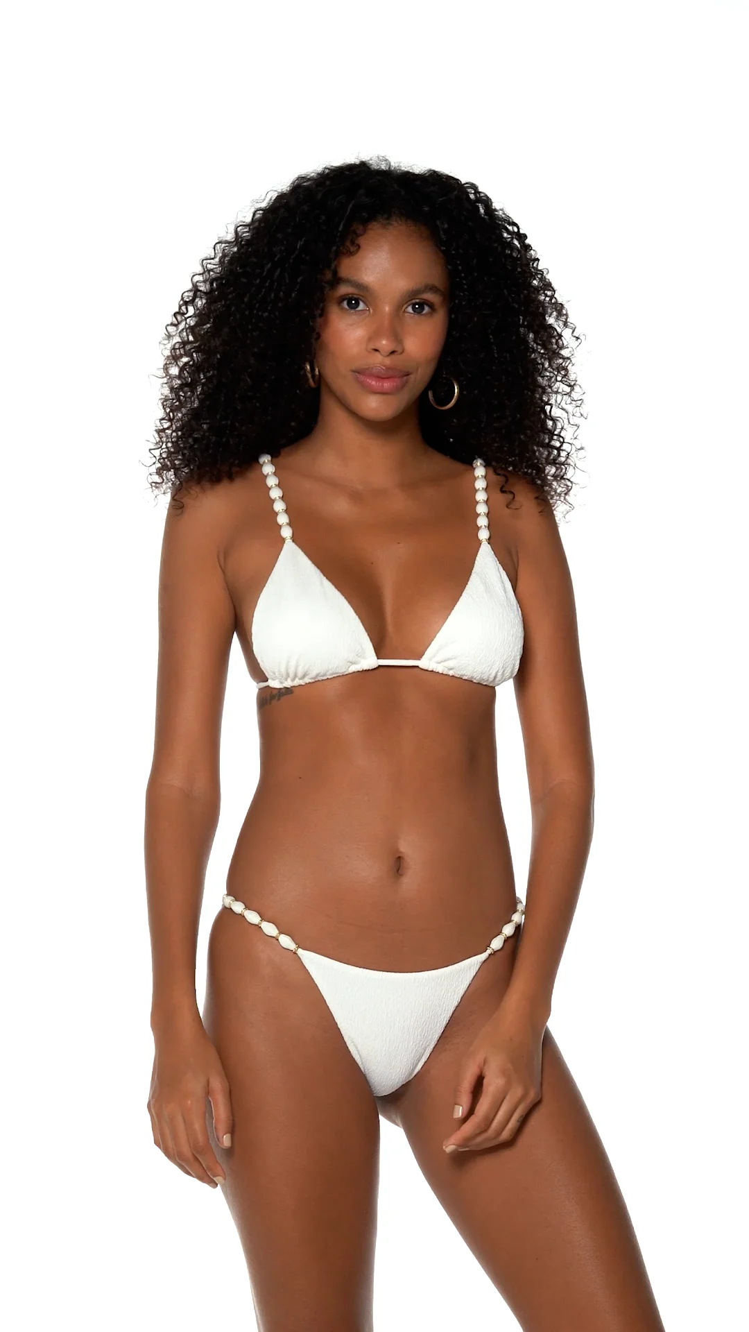 Top Tri Paralelo Beads White - ViX Paula Hermanny Brasil