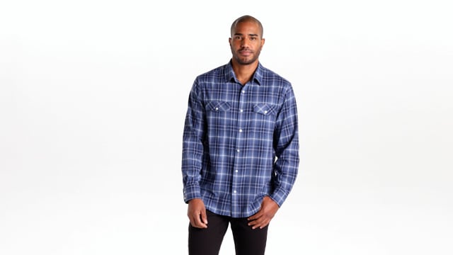 Port Authority Long Sleeve Ombre Plaid Shirt W672