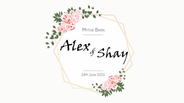 Congratulations Alex and Shay