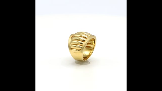 Anel em Ouro Amarelo em Gomos