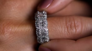 1.00 ct. t.w. Round and Baguette Diamond Ring in Sterling Silver