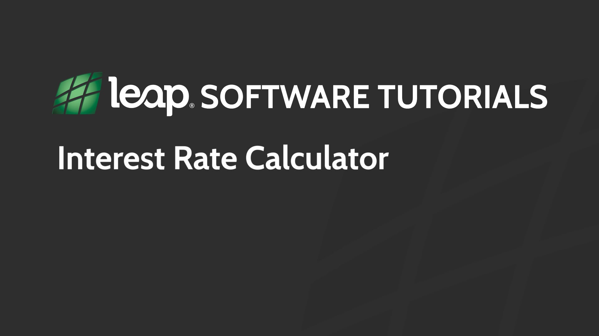 Interest Rate Calculator