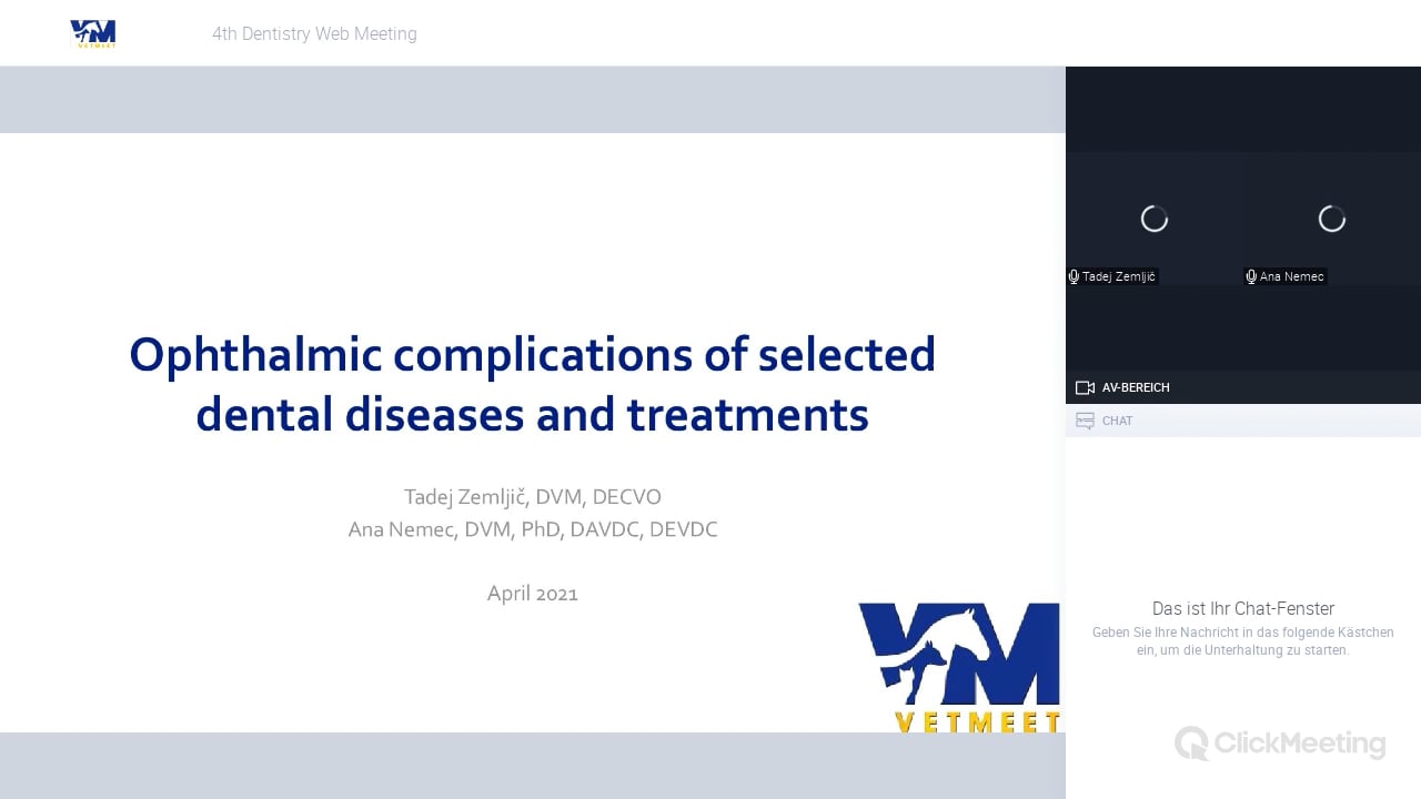 Ophthalmic complications of selected dental diseases and treatments