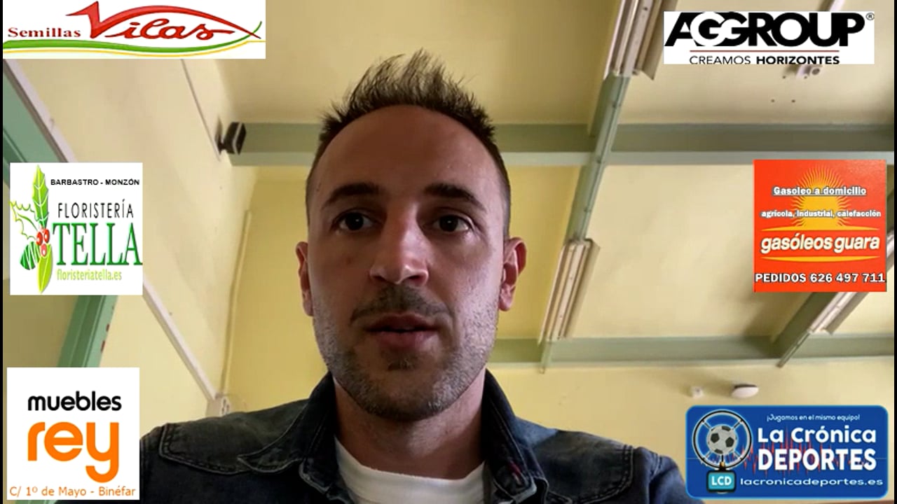 DAVID GIMÉNEZ (Entrenador Binéfar) UD Biescas 2-2 CD Binéfar / Jornada 7 / 3ª División