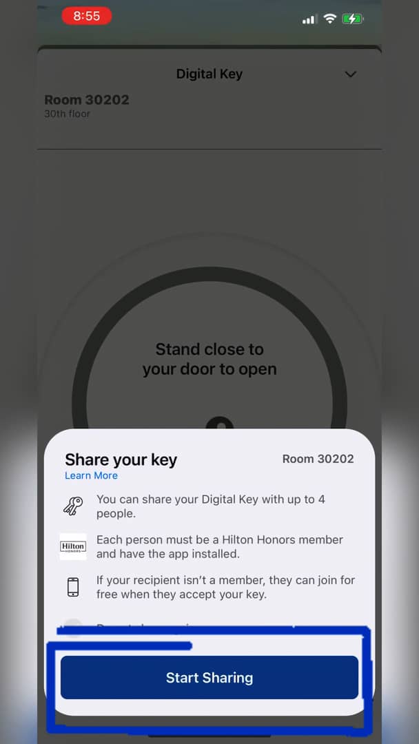 Hilton Honors App Digital Key Share on Vimeo