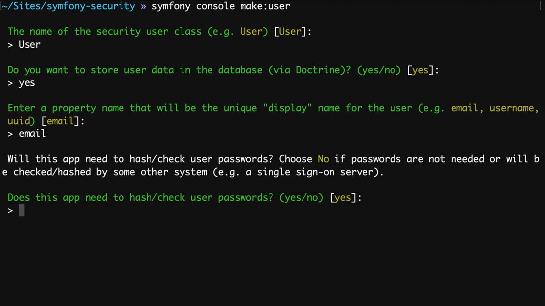 Make:user > Symfony 5 Security: Authenticators | SymfonyCasts