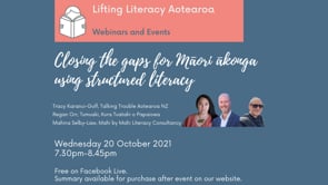 Webinar: Closing the gaps for Māori ākonga with structured literacy