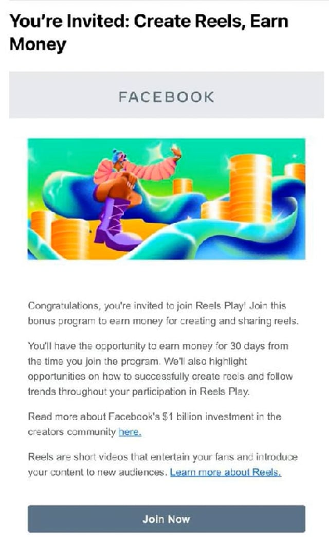 Reels Play: Geld verdienen mit den neuen FB Reels