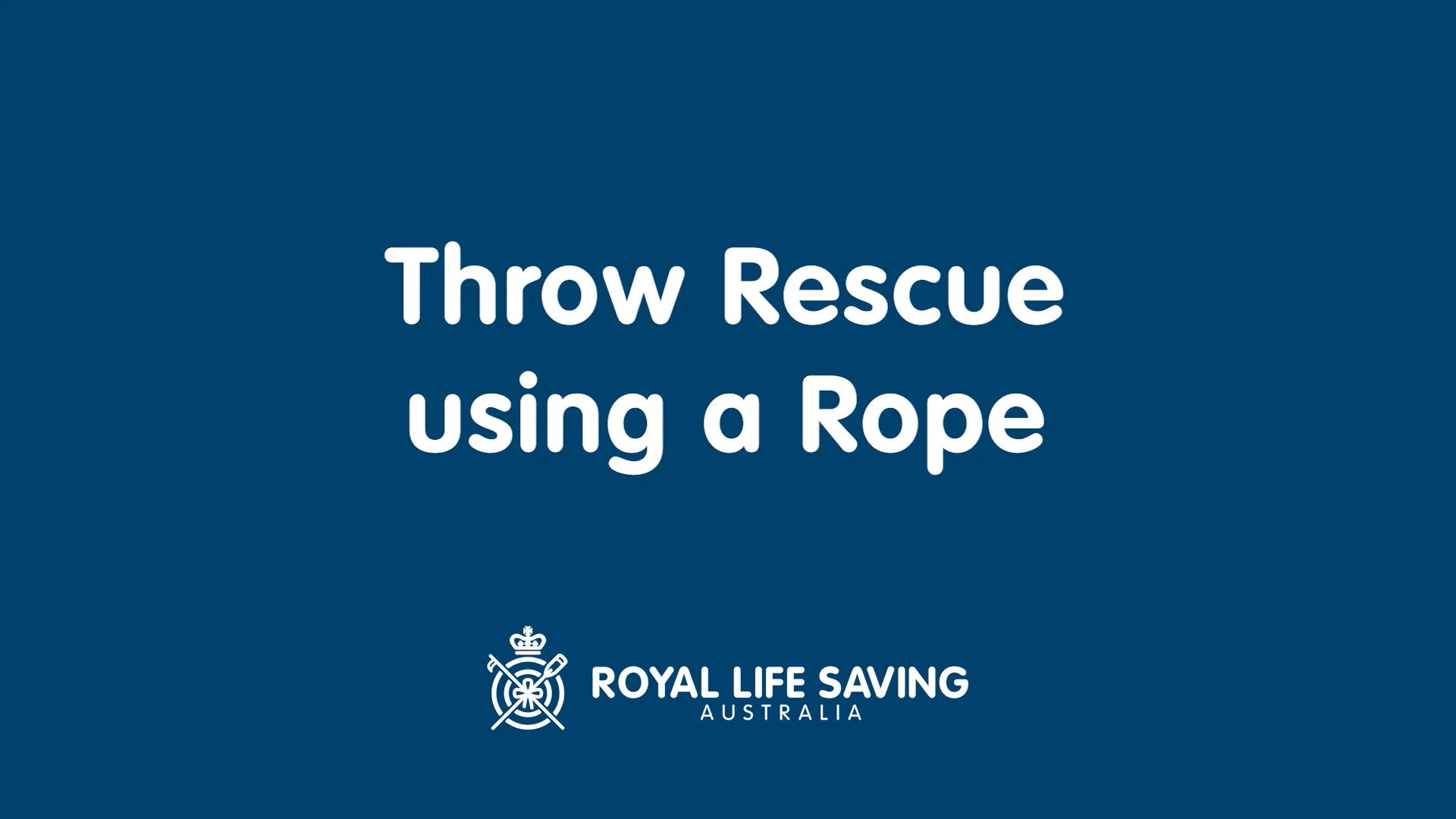 Throw Rescue using a Rope v2 on Vimeo