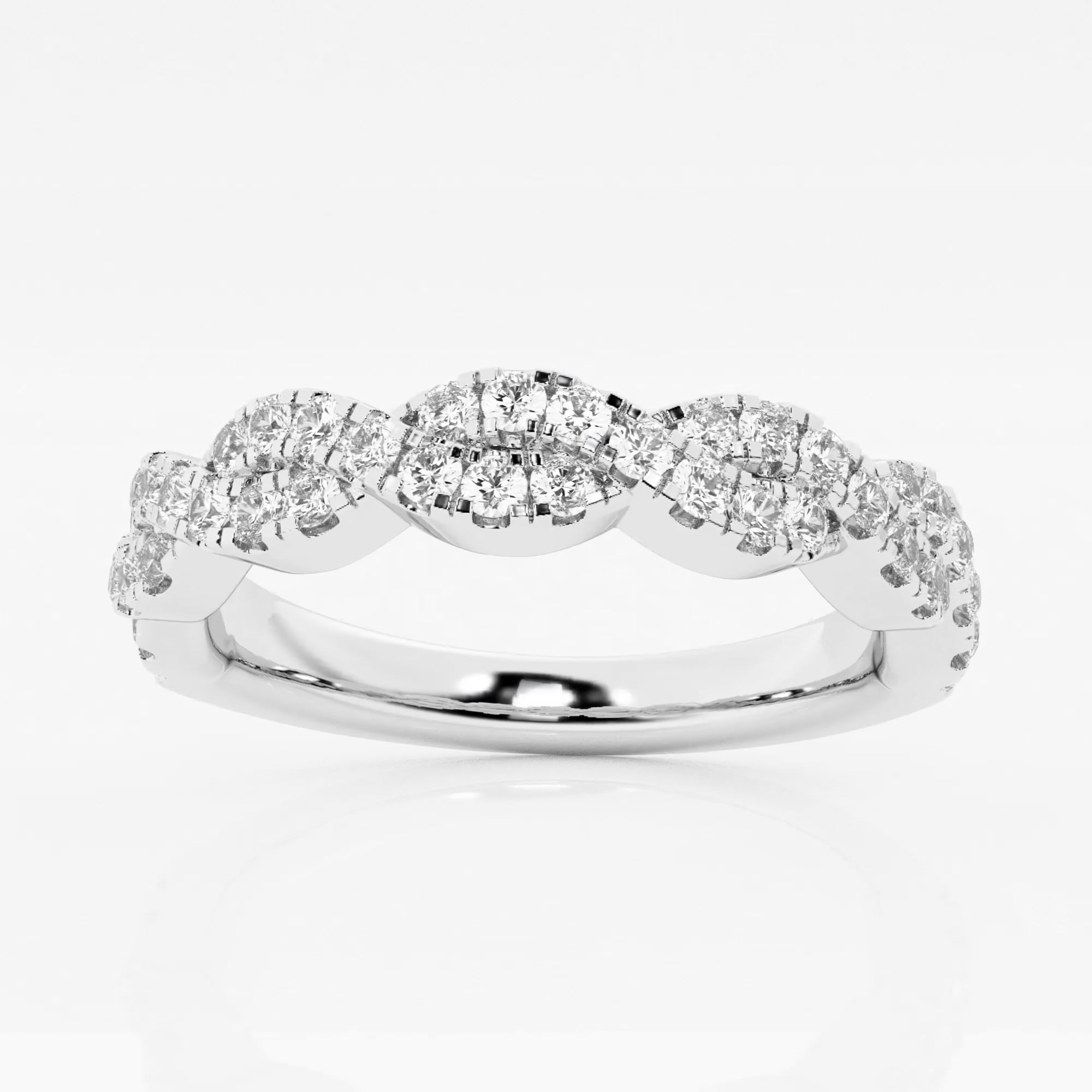product video for 1/2 ctw Round Lab Grown Diamond Infinity Twist Wedding Band