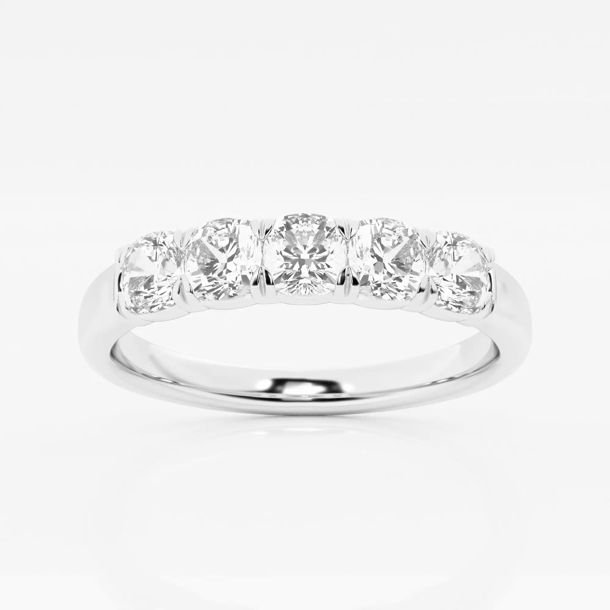 product video for 1 ctw Cushion Lab Grown Diamond Five-Stone Anniversary Band