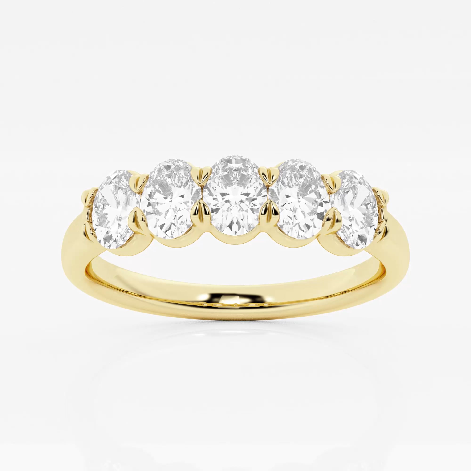 product video for 1 ctw Oval Lab Grown Diamond Five-Stone Anniversary Band