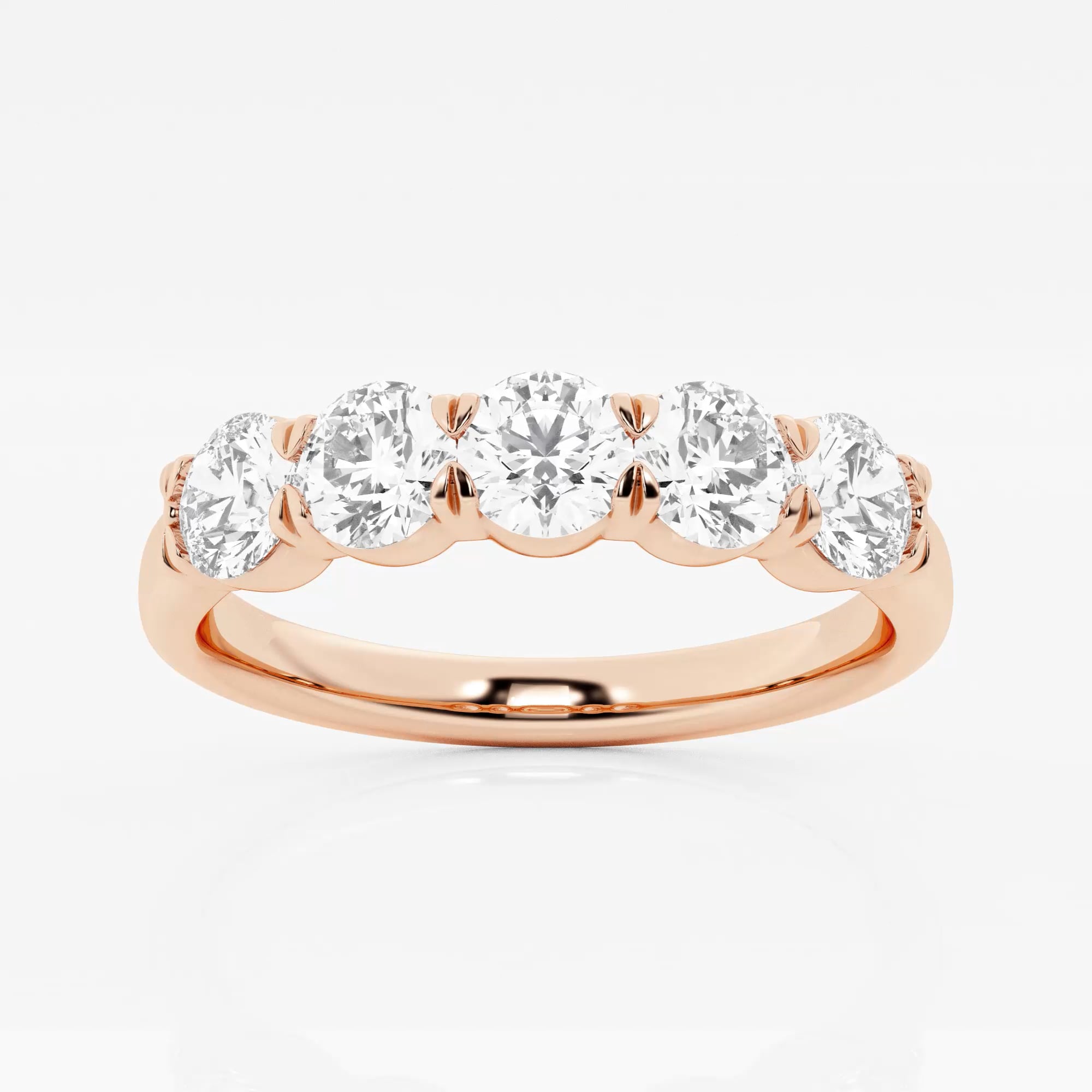 product video for 1 ctw Round Lab Grown Diamond Five-Stone Anniversary Band