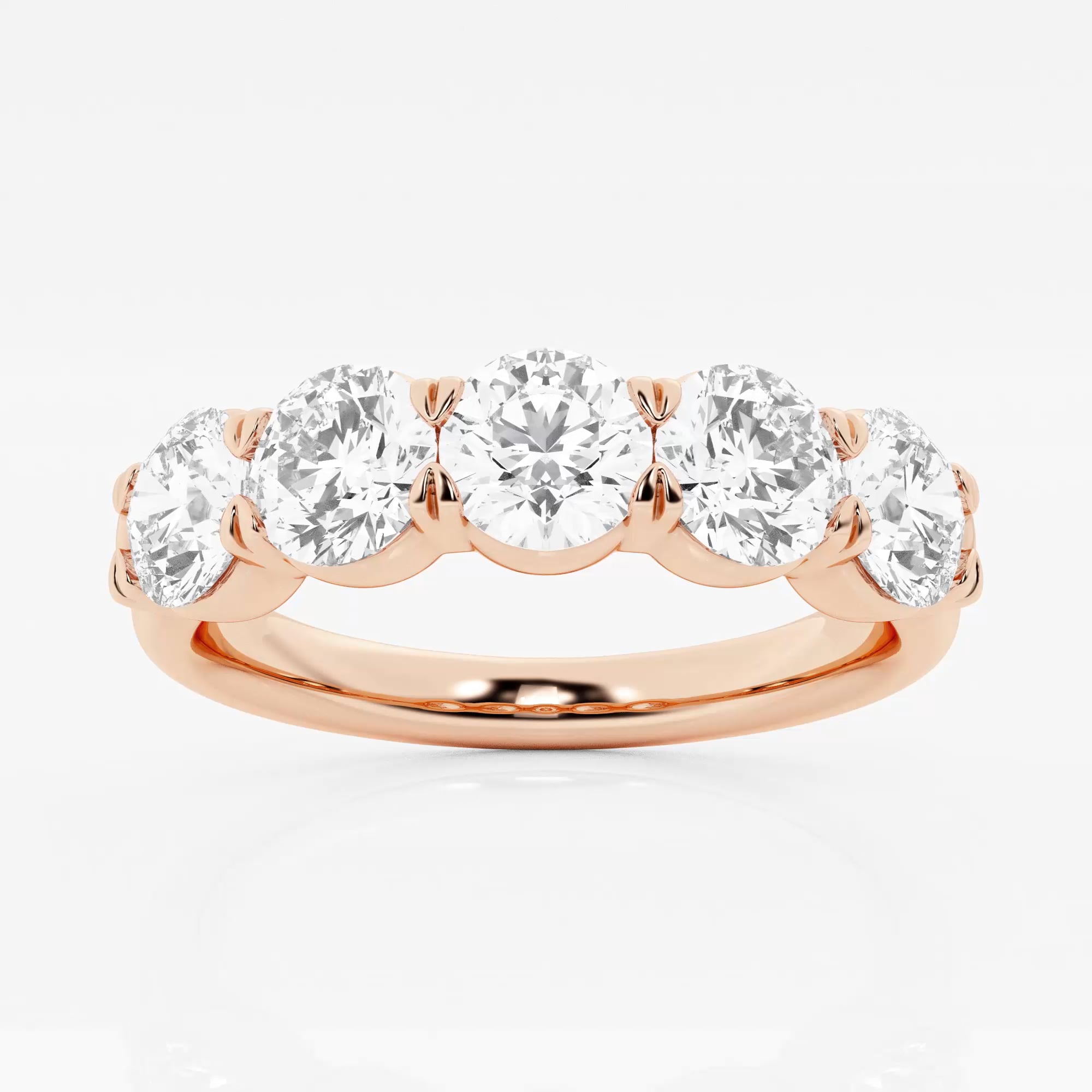 product video for 2 ctw Round Lab Grown Diamond Five-Stone Anniversary Band