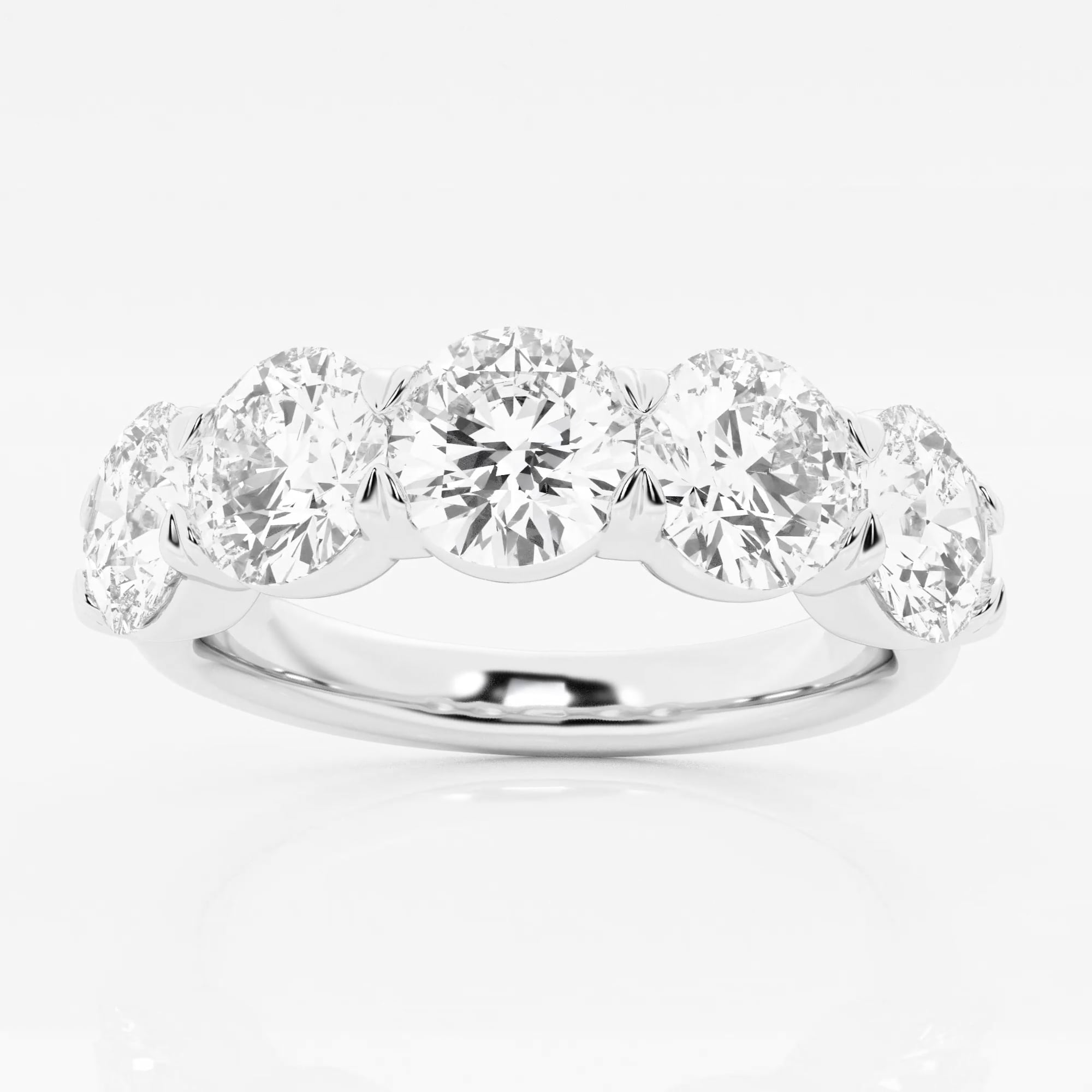 product video for 3 ctw Round Lab Grown Diamond Five-Stone Anniversary Band