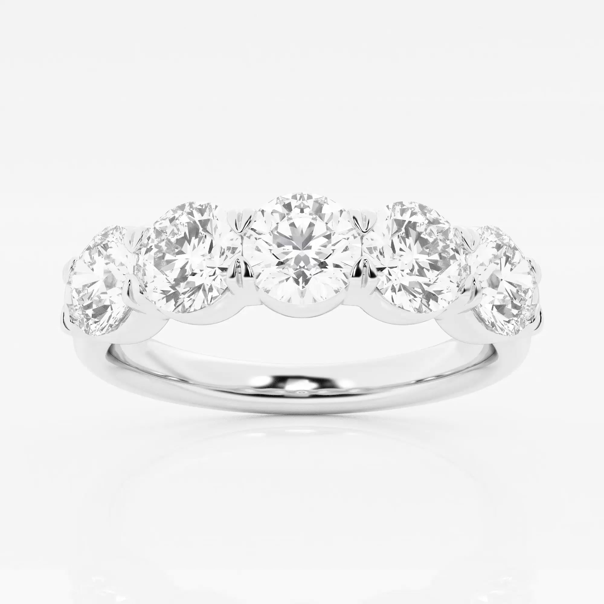 product video for 2 ctw Round Lab Grown Diamond Five-Stone Anniversary Band