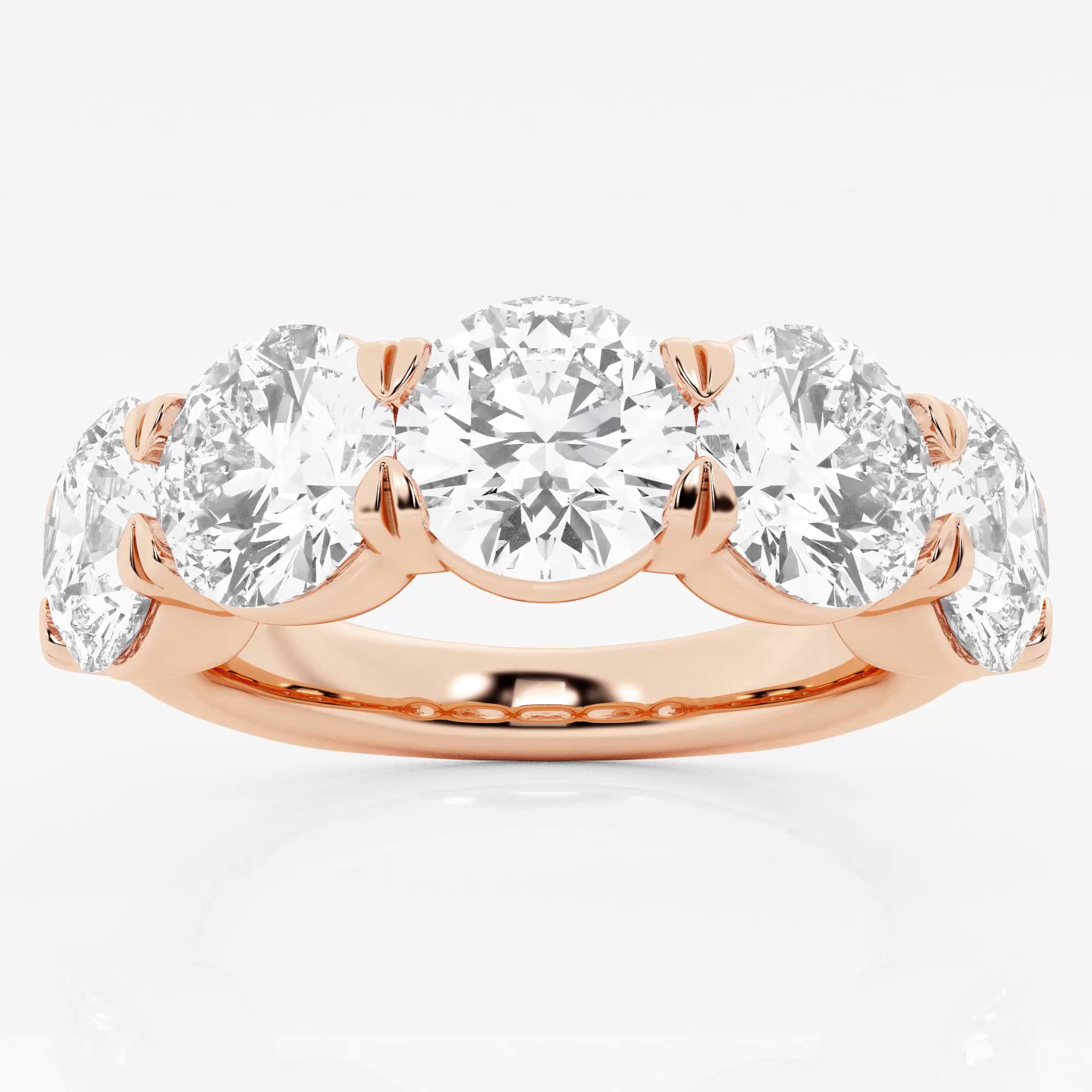 product video for 5 ctw Round Lab Grown Diamond Five-Stone Anniversary Band