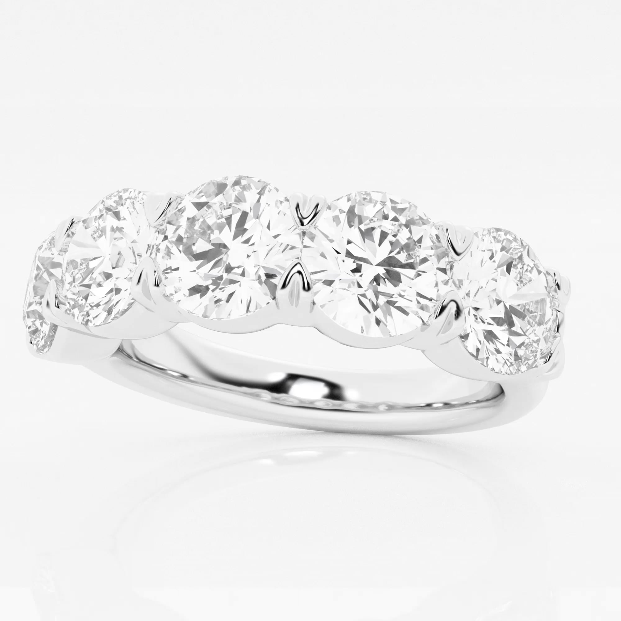 product video for 4 ctw Round Lab Grown Diamond Five-Stone Anniversary Band