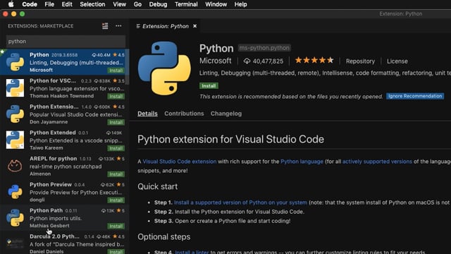 Configurer VS Code pour Python