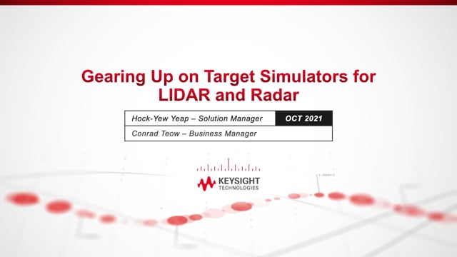 Gearing up on target simulators for LiDAR and radar