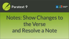 Notes: Show Changes, Resolve